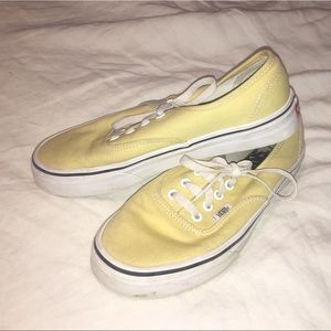 light yellow Vans